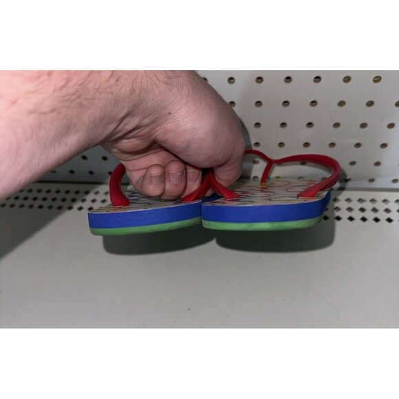 Coach Zak Womens Flip Flops Sandals Slides Size 9 B Multi Color Signature - Picture 3 of 7